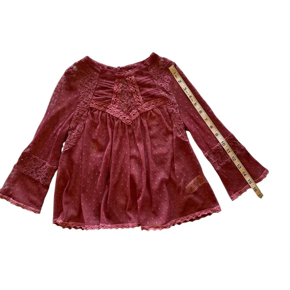 Urban Outfitters Free People Girls Burgundy Shirt Top Size XS Good Condition!
